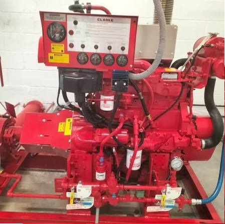 Motor diésel acoplado a bomba contra incendio bajo NFPA 20